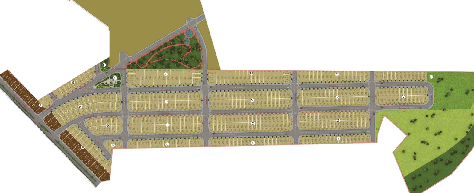 Mapa de Implantação - Avenida Parque Cedral