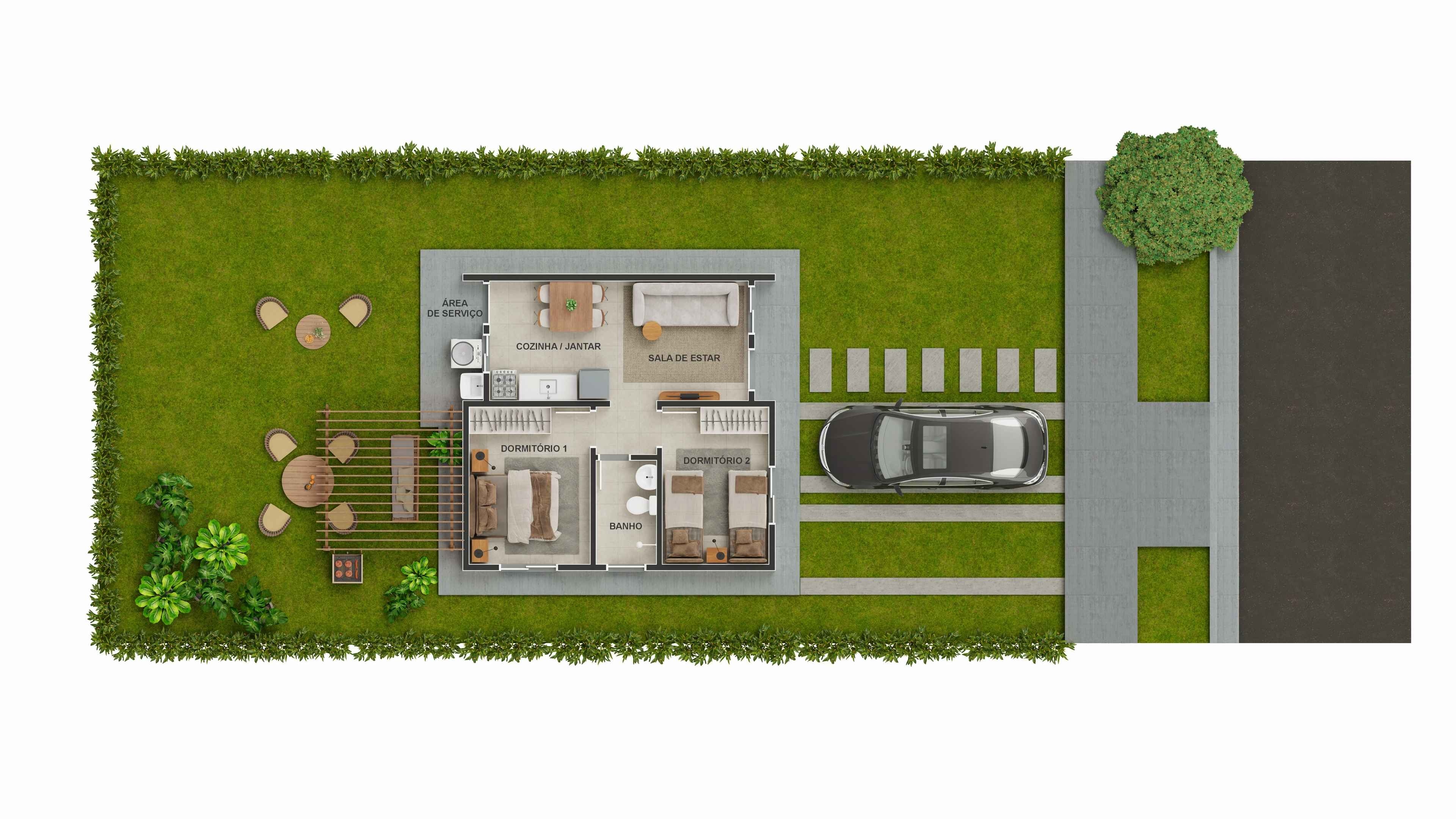 Perspectiva Ilustrada da Planta